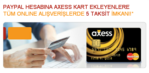 Paypall Axess Taksit Kampanyasi